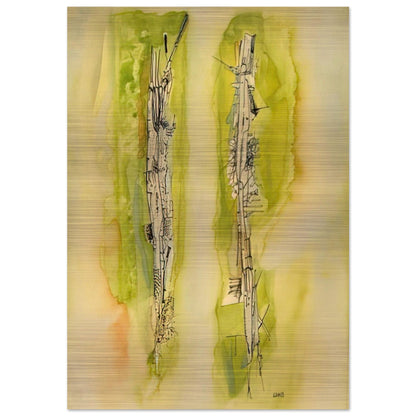 Untitled - 1940 - Wols Brushed Aluminum Print - 70x100 cm / 28x40 inches | Wols Aluminum Print | Wols Prints