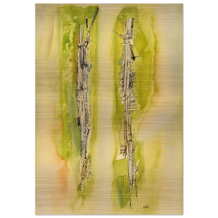 Untitled - 1940 - Wols Brushed Aluminum Print - 70x100 cm / 28x40 inches | Wols Aluminum Print | Wols Prints