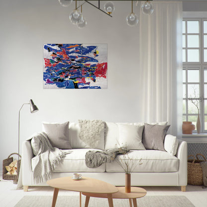 Round the World - Sam Francis Brushed Aluminum Print - 70x100 cm / 28x40 inches | Sam Francis Aluminum Print | Sam Francis Prints