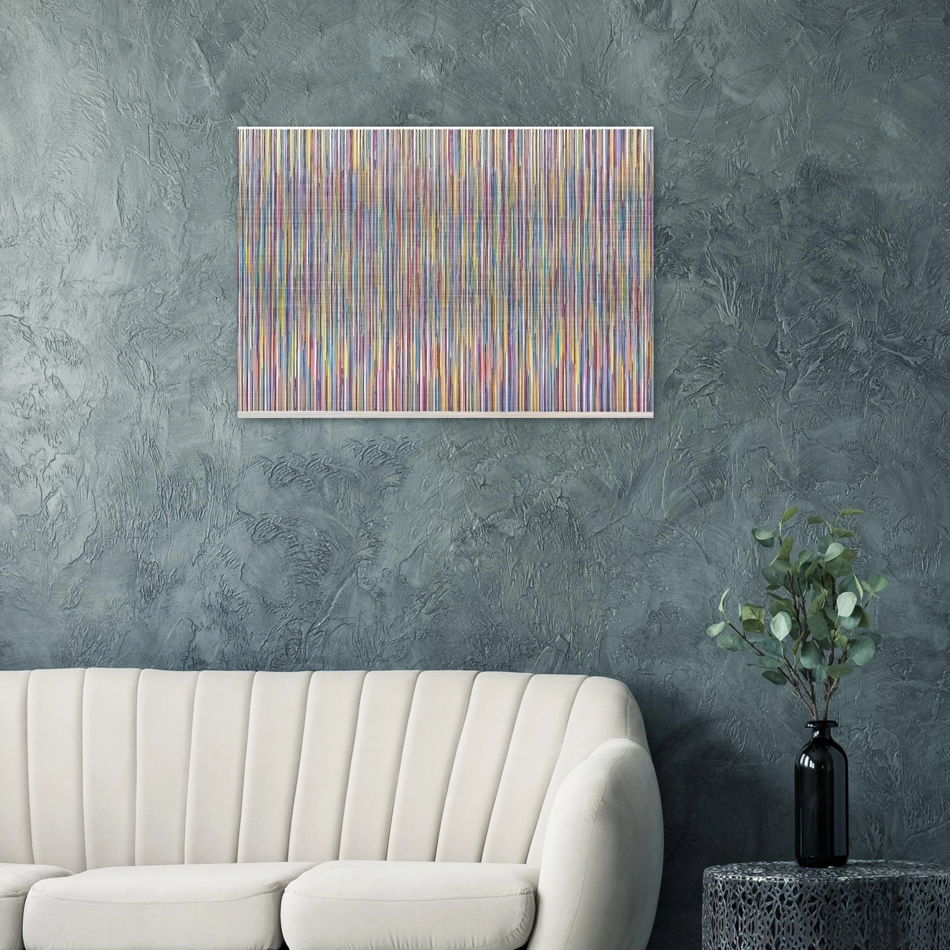 Monet's Garden - 1980 - Gene Davis Brushed Aluminum Print - 70x100 cm / 28x40 inches | Gene Davis Aluminum Print | Gene Davis Prints