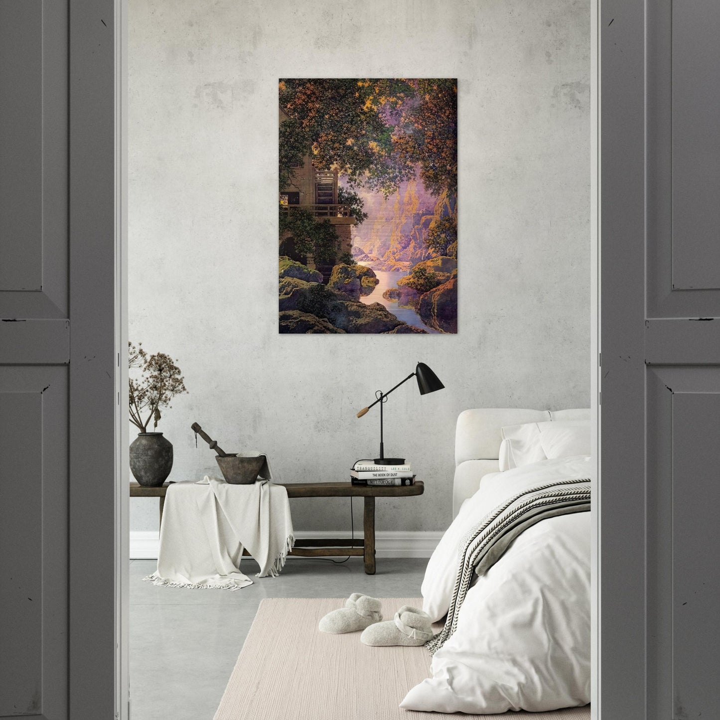 The Old Glen Mill Large - Maxfield Parrish Brushed Aluminum Print - 70x100 cm / 28x40 inches | Maxfield Parrish Aluminum Print | Maxfield Parrish Prints
