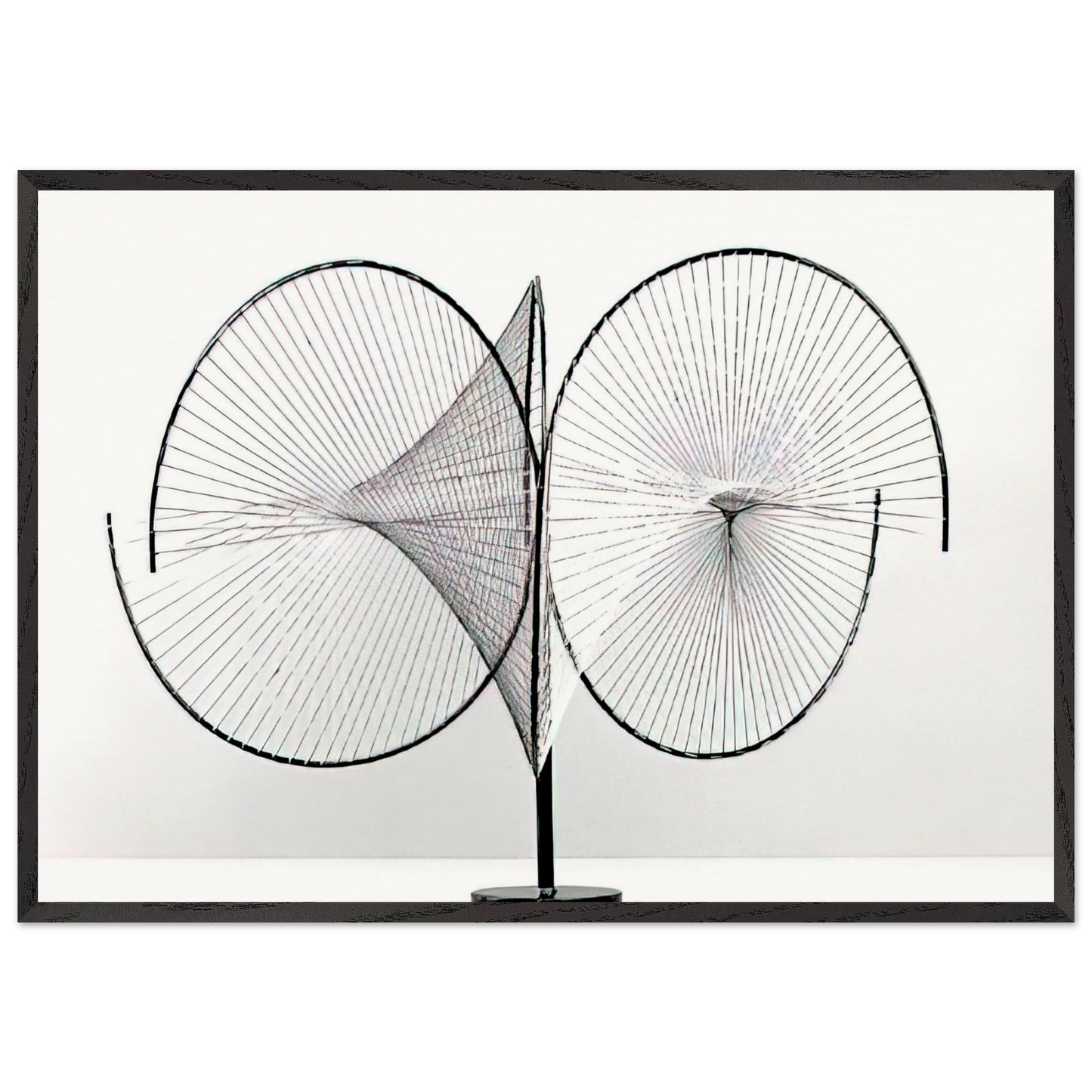 Hyperbolic surfaces - 1959 - Tomas Maldonado 70x100 cm / 28x40 inches Framed Art Print – Black Wooden Frame