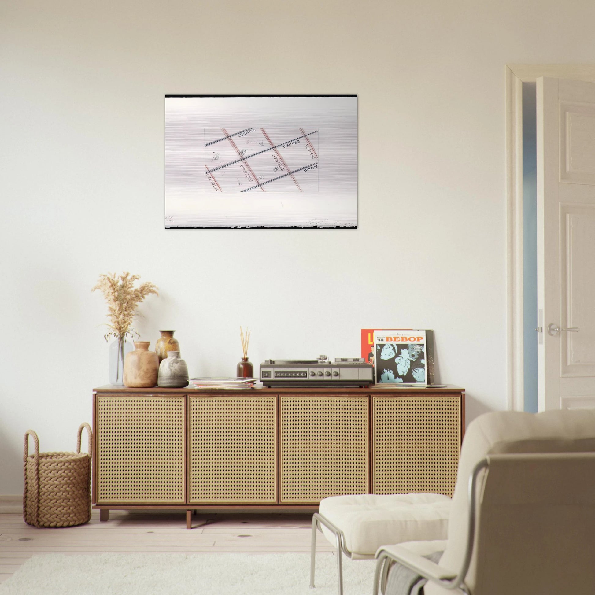 PIERCE FROM LOS FRANCISCO SAN ANGELES PORTFOLIO - Edward Ruscha Brushed Aluminum Print - 70x100 cm / 28x40 inches | Edward Ruscha Aluminum Print | Edward Ruscha Prints