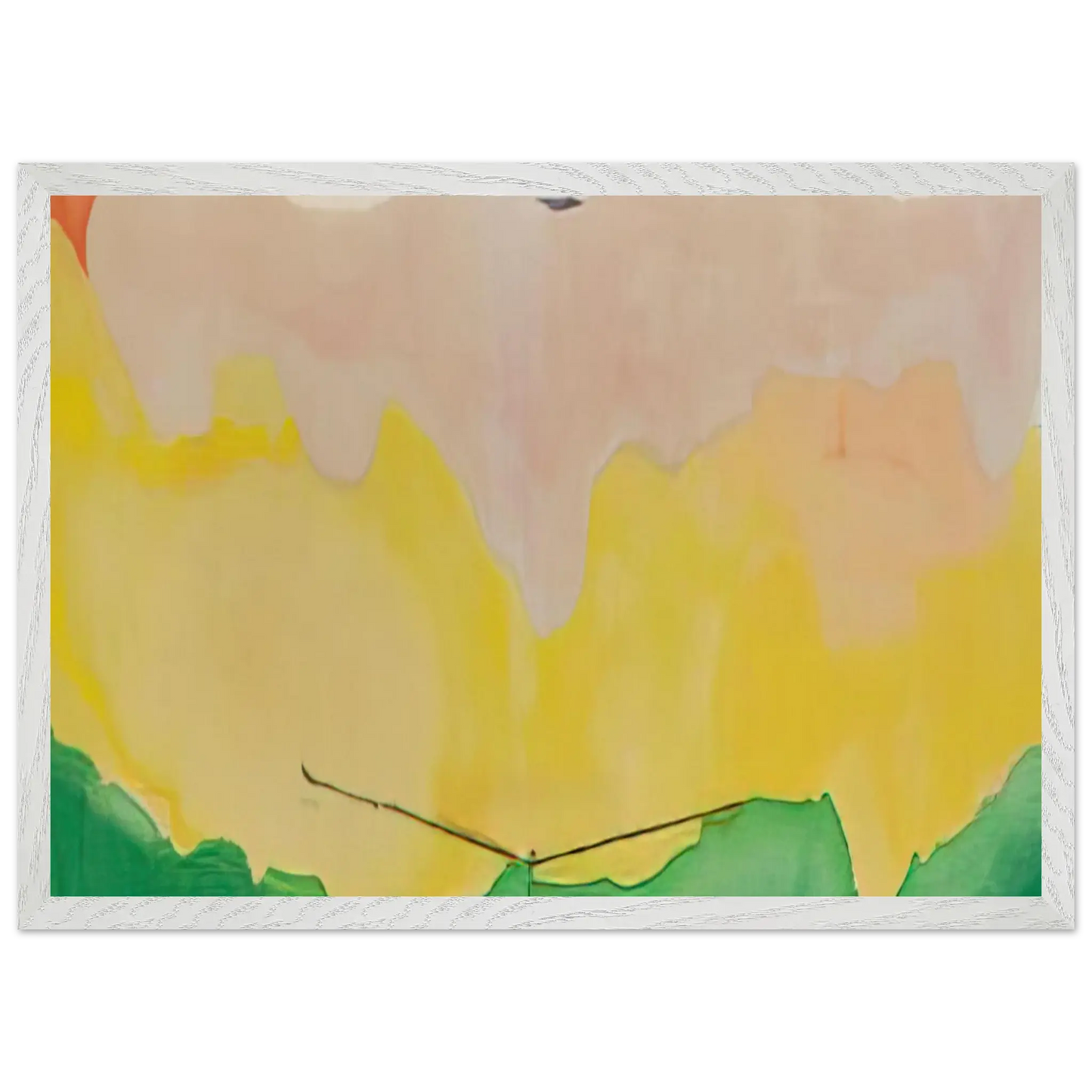 Helen Frankenthaler - Boulevard - 1973 Wall art - 60x80 cm / 24x32 Inches - Premium Wooden Framed Poster With Fine Art Paper - White frame