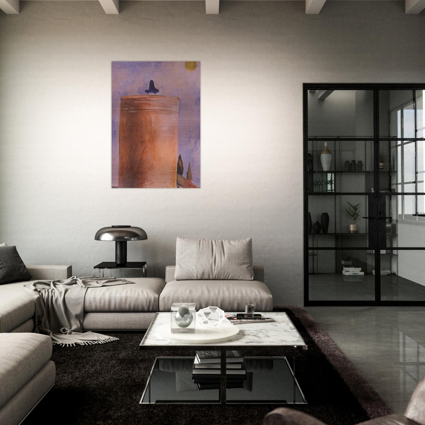TOWER - Salvador Dali Brushed Aluminum Print - 70x100 cm / 28x40 inches | Salvador Dali Aluminum Print | Salvador Dali Prints