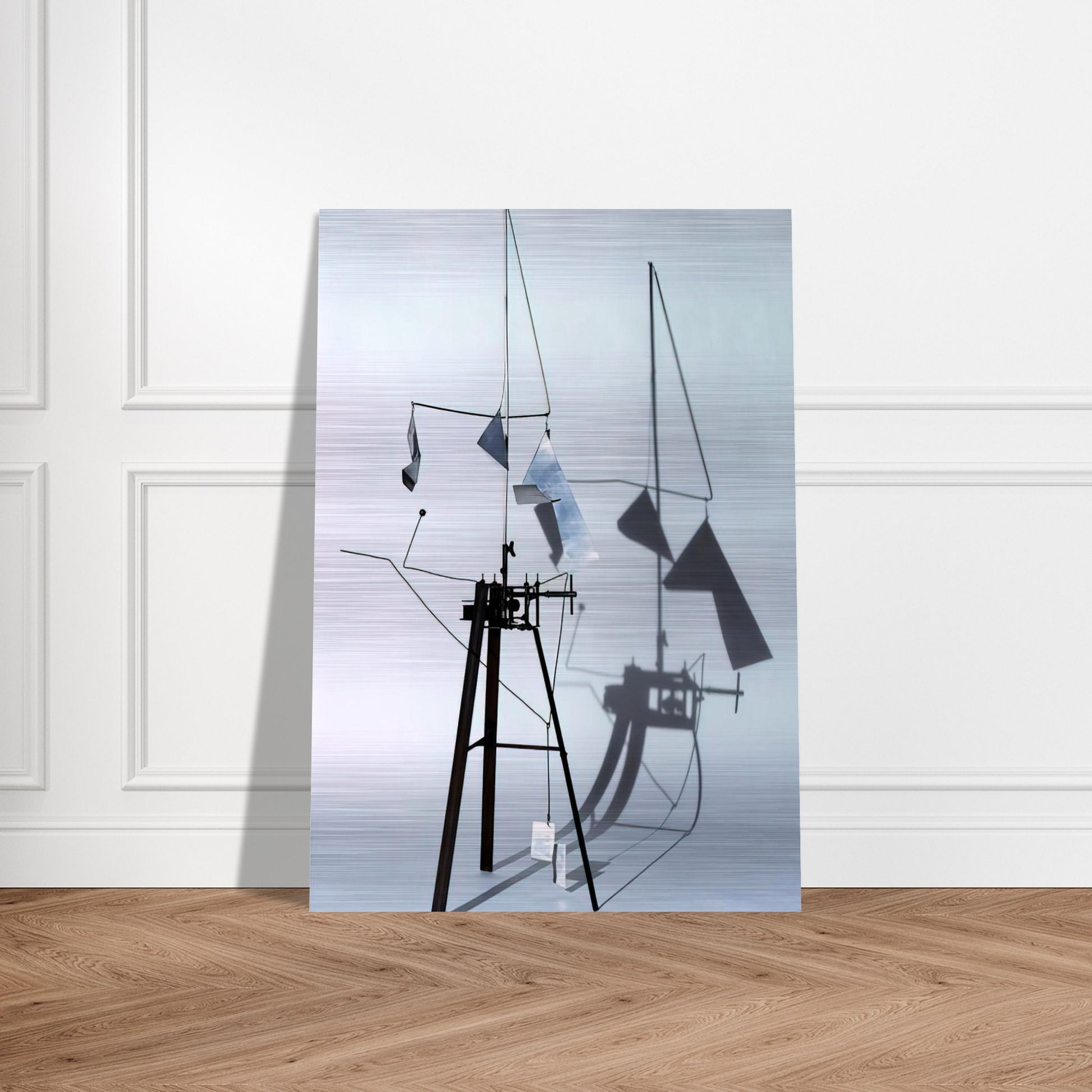 Useless Machine Arrhythmic Carousel - 1953 - Bruno Munari Brushed Aluminum Print - 70x100 cm / 28x40 inches | Bruno Munari Aluminum Print | Bruno Munari Prints