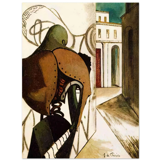 Giorgio de Chirico - THE VEXATIONS OF THE THINKER 1915  75x100 cm / 30x40inches Fine Art Poster