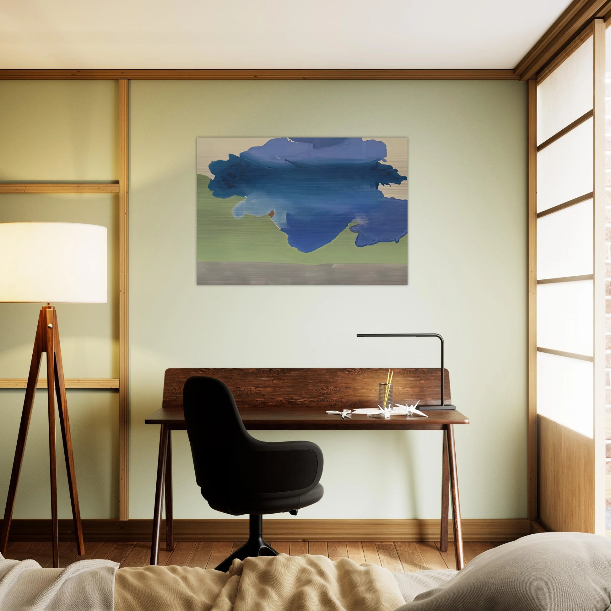 The Bay, 1963- - Helen Frankenthaler Brushed Aluminum Print - 70x100 cm / 28x40 inches | Helen Frankenthaler Aluminum Print | Helen Frankenthaler Prints