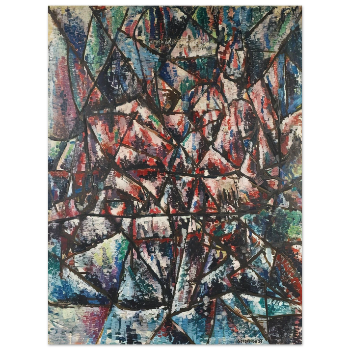 Robert Goodnough - Two Seated Figures - 1955  75x100 cm / 30x40inches Fine Art Poster