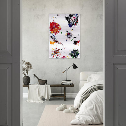 Untitled  SFE-046  - Sam Francis Brushed Aluminum Print - 70x100 cm / 28x40 inches | Sam Francis Aluminum Print | Sam Francis Prints