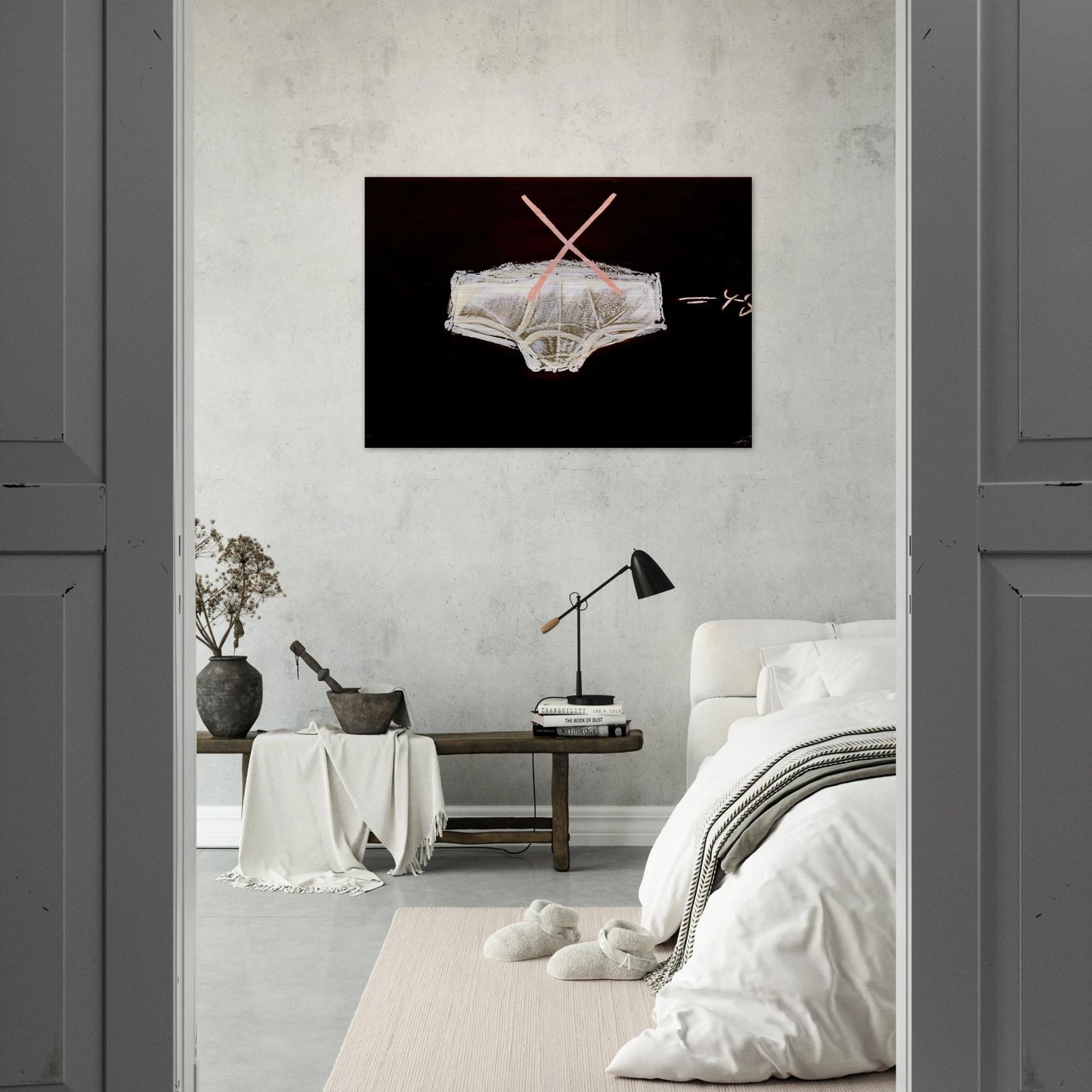 ROBA INTERIOR 1972 - Antoni Tapies Brushed Aluminum Print - 70x100 cm / 28x40 inches | Antoni Tapies Aluminum Print | Antoni Tapies Prints