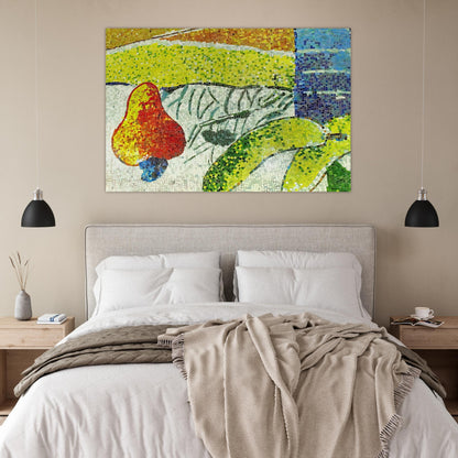 Caju e Bananas - Naïve Art Primitivism - Aldemir Martins Art Prints - 100x150 cm / 40x60″ inches | Aldemir Martins Poster | Aldemir Martins Prints