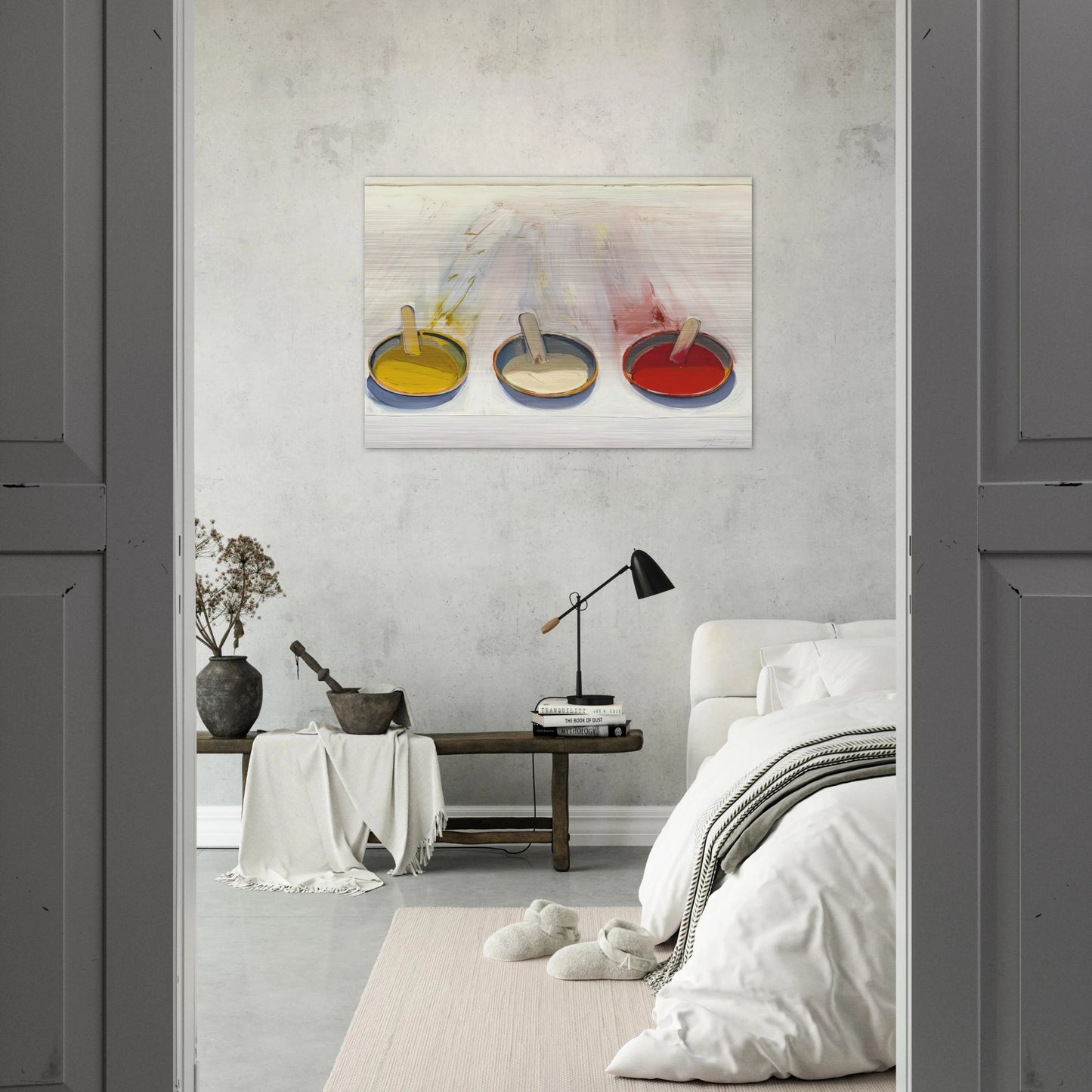 Dressing Wells - 1961 - Wayne Thiebaud Brushed Aluminum Print - 70x100 cm / 28x40 inches | Wayne Thiebaud Aluminum Print | Wayne Thiebaud Prints