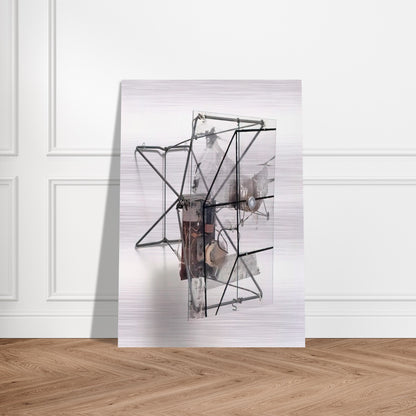 DRY CELL 1963 - Robert Rauschenberg Brushed Aluminum Print - 70x100 cm / 28x40 inches | Robert Rauschenberg Aluminum Print | Robert Rauschenberg Prints