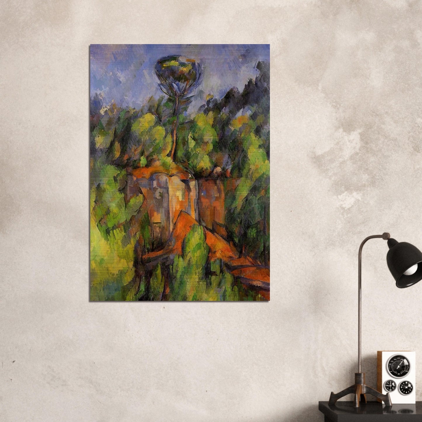 Bibemus Quarry - Paul Cézanne Brushed Aluminum Print - 70x100 cm / 28x40 inches | Paul Cézanne Aluminum Print | Paul Cézanne Prints