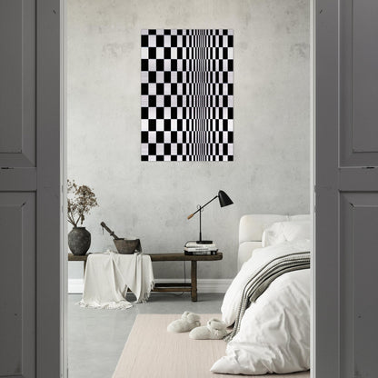 MOVEMENT IN SQUARES 1961 - Bridget Riley Brushed Aluminum Print - 70x100 cm / 28x40 inches | Bridget Riley Aluminum Print | Bridget Riley Prints