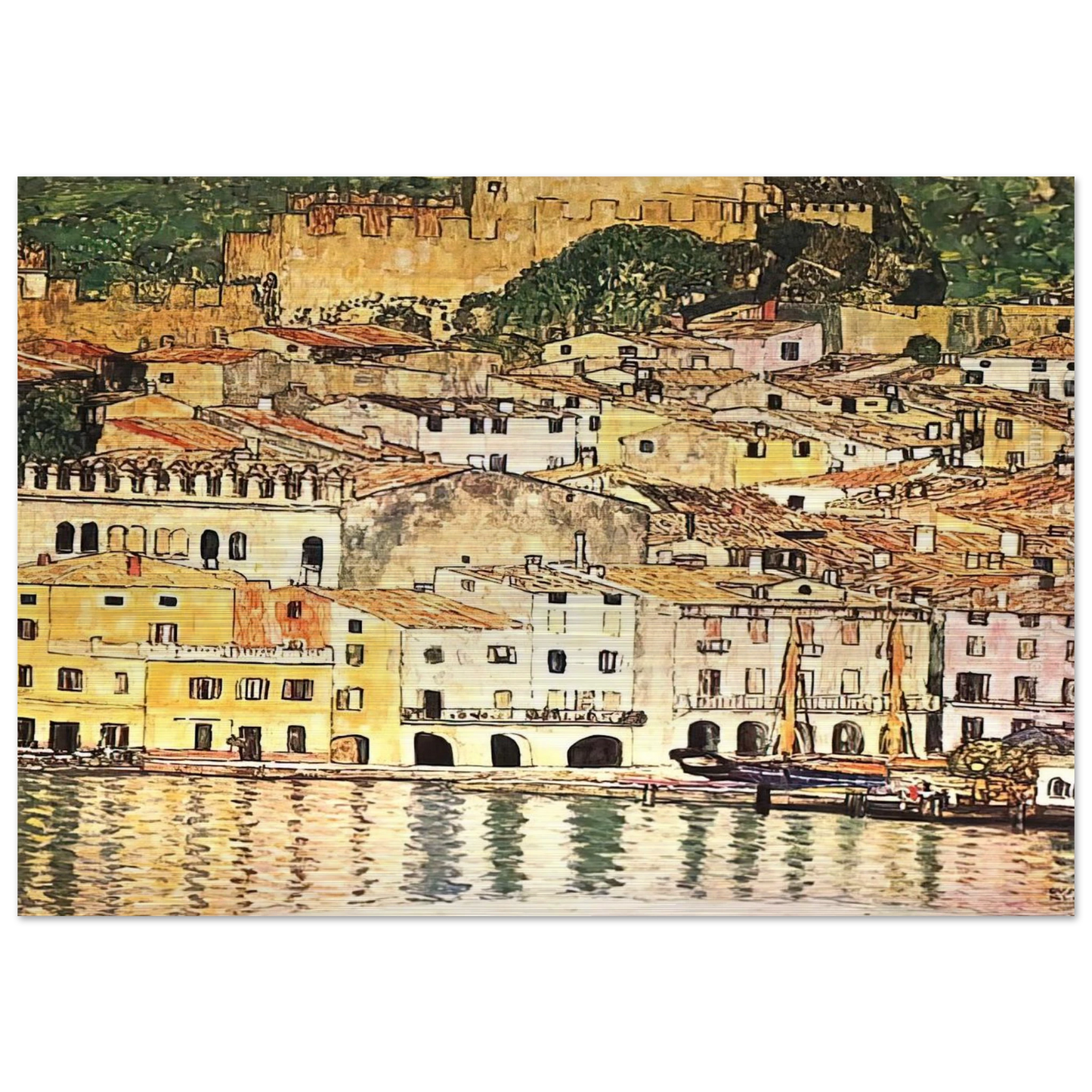 MALCESINE ON LAKE GARDA - Gustav Klimt Brushed Aluminum Print - 70x100 cm / 28x40 inches | Gustav Klimt Aluminum Print | Gustav Klimt Prints