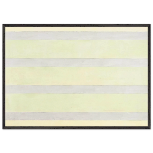 Untitled 11 - Agnes Martin 70x100 cm / 28x40 inches Framed Art Print – Black Wooden Frame