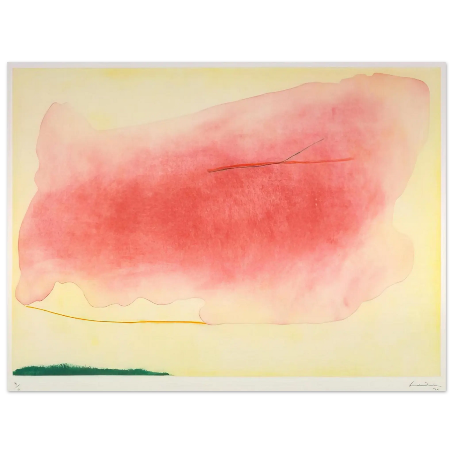 Helen Frankenthaler - Nepenthe - 1972 Wall art - 15x20 cm / 6x8 Inches - Premium Wooden Framed Poster With Fine Art Paper - Wood frame