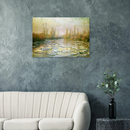 The Ice Floes - claude monet Brushed Aluminum Print - 70x100 cm / 28x40 inches | claude monet Aluminum Print | claude monet Prints