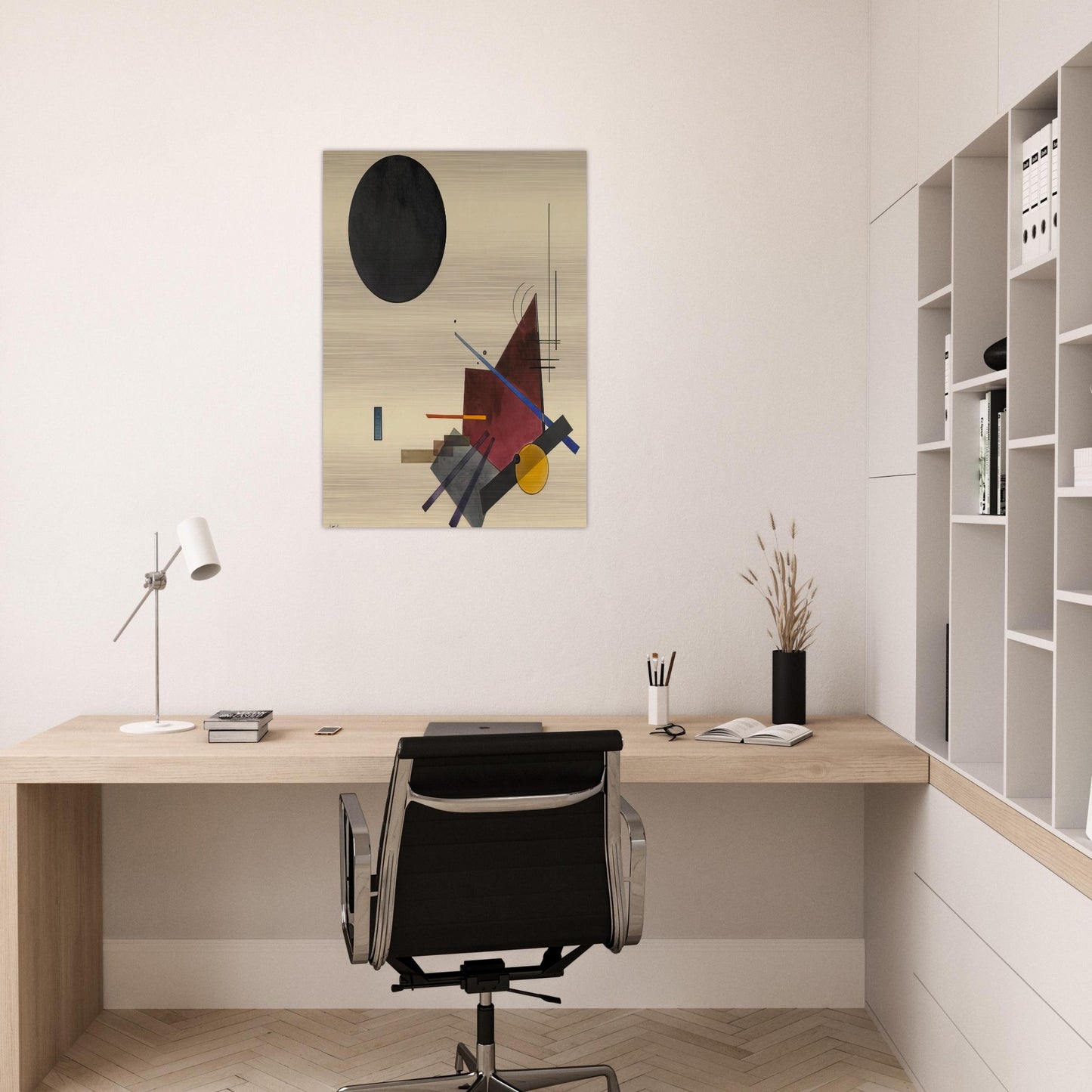 BLACK RELATIONSHIP 1924 - Wassily Kandinsky Brushed Aluminum Print - 70x100 cm / 28x40 inches | Wassily Kandinsky Aluminum Print | Wassily Kandinsky Prints