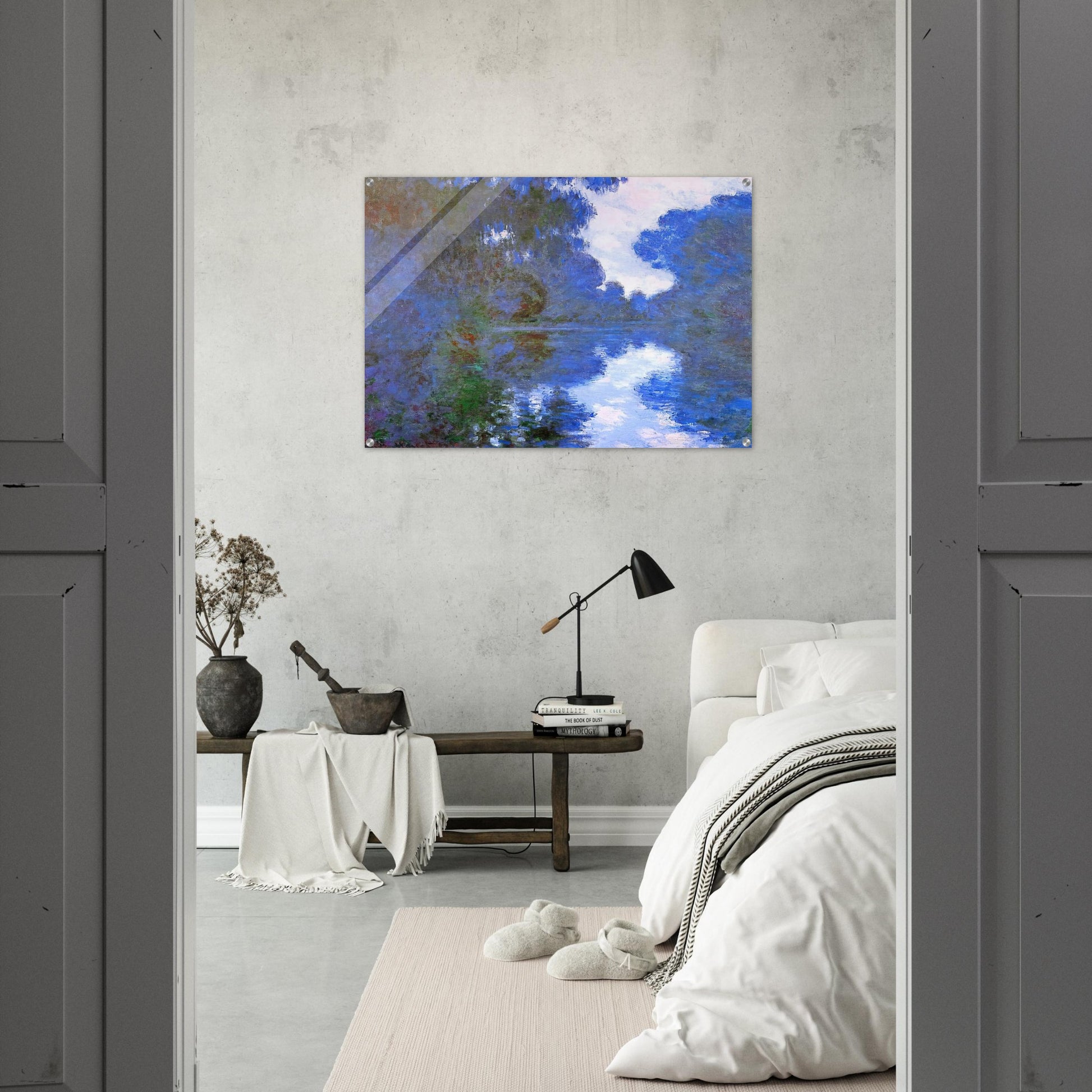 Morning on the Seine, Clear Weather 02 - claude monet Acrylic Print - 70x100 cm / 28x40″ inches