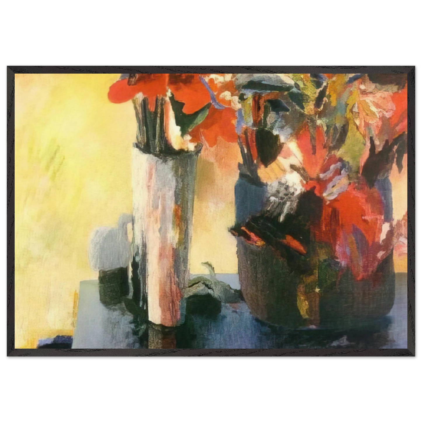Untitled - Expressionism N2 - Menez 70x100 cm / 28x40 inches Framed Art Print – Black Wooden Frame