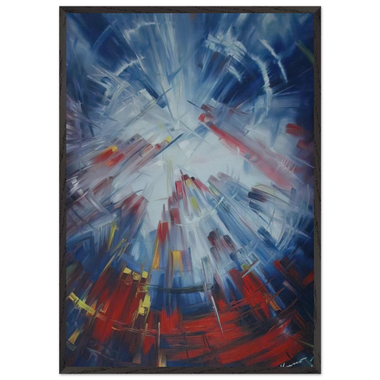 Vantage Point - Konrad Zuse 70x100 cm / 28x40 inches Framed Art Print – Black Wooden Frame
