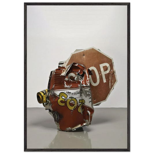 STOP SIDE EARLY WINTER GLUT 1987 - Robert Rauschenberg 70x100 cm / 28x40 inches Framed Art Print – Black Wooden Frame