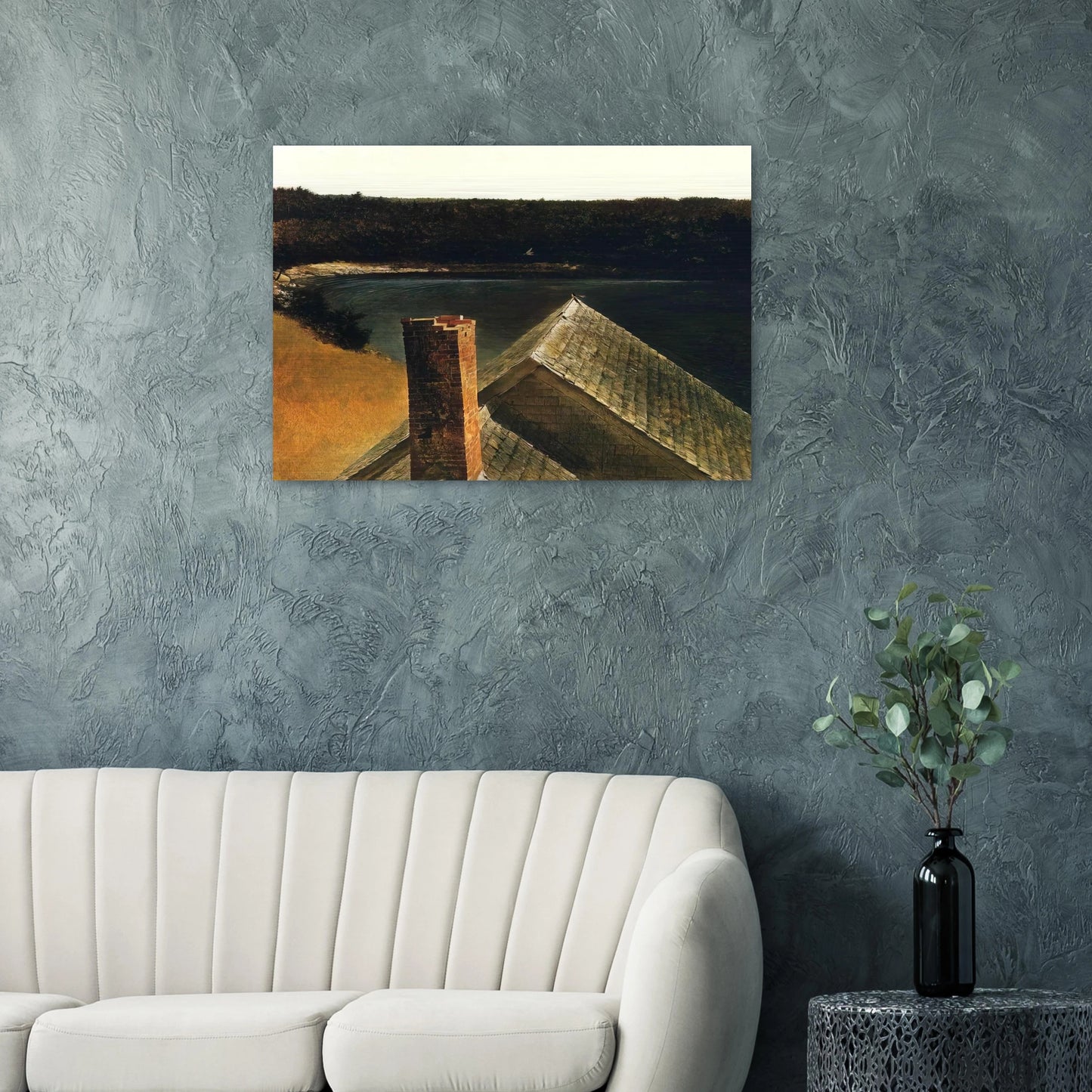 END OF OLSONS - Andrew Wyeth Brushed Aluminum Print - 70x100 cm / 28x40 inches | Andrew Wyeth Aluminum Print | Andrew Wyeth Prints