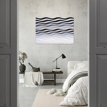 ARREST 3 1965 - Bridget Riley Brushed Aluminum Print - 70x100 cm / 28x40 inches | Bridget Riley Aluminum Print | Bridget Riley Prints