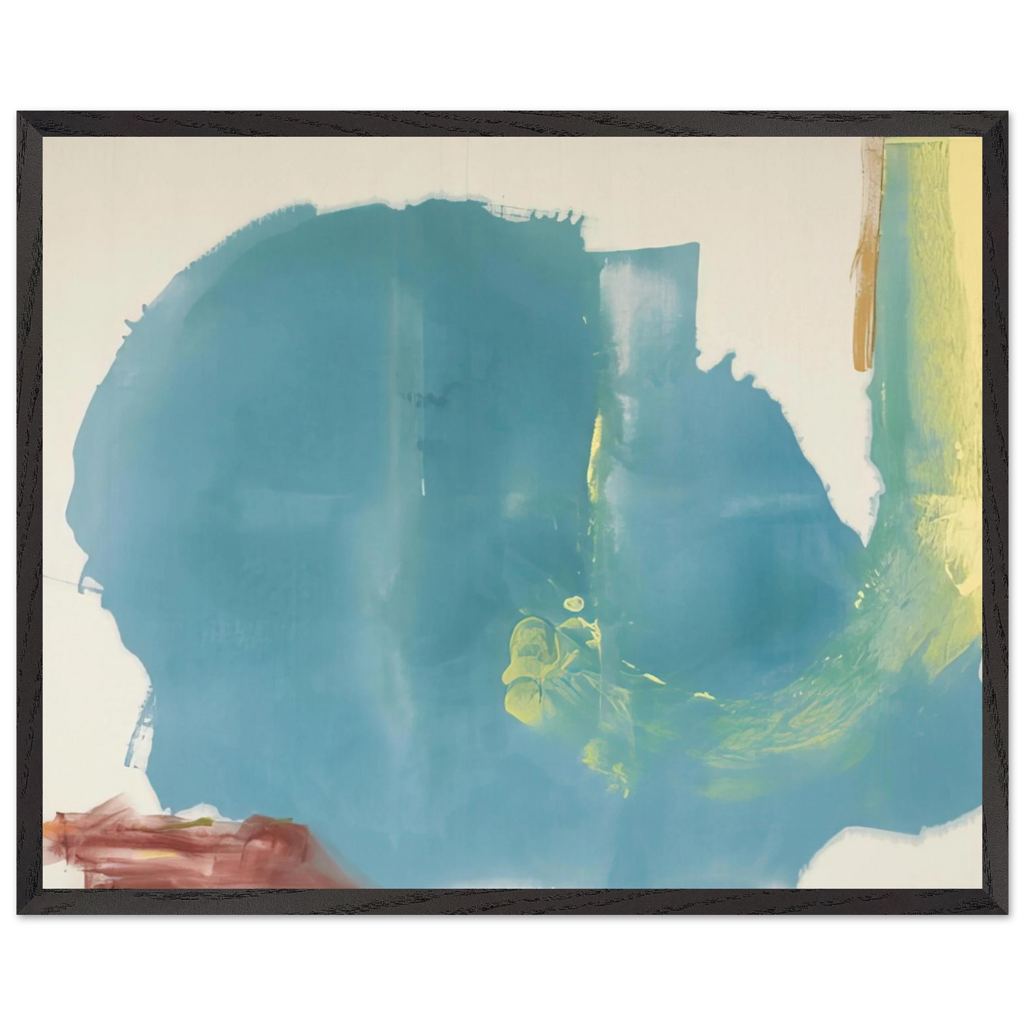 Helen Frankenthaler - Where Necessary - 1977 Wall art - 20x25 cm / 8x10 inches - Premium Wooden Framed Poster With Fine Art Paper-canvas - White frame