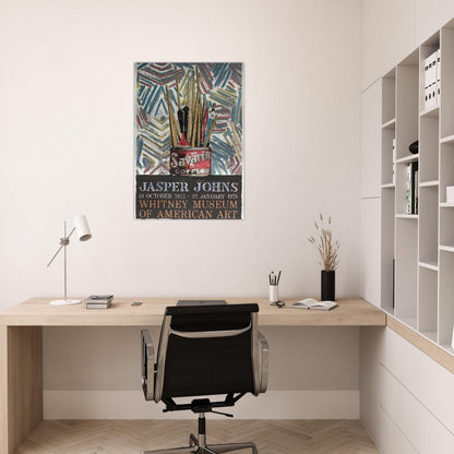 SAVARIN WHITNEY MUSEUM POSTER - Jasper Johns Brushed Aluminum Print - 70x100 cm / 28x40 inches | Jasper Johns Aluminum Print | Jasper Johns Prints