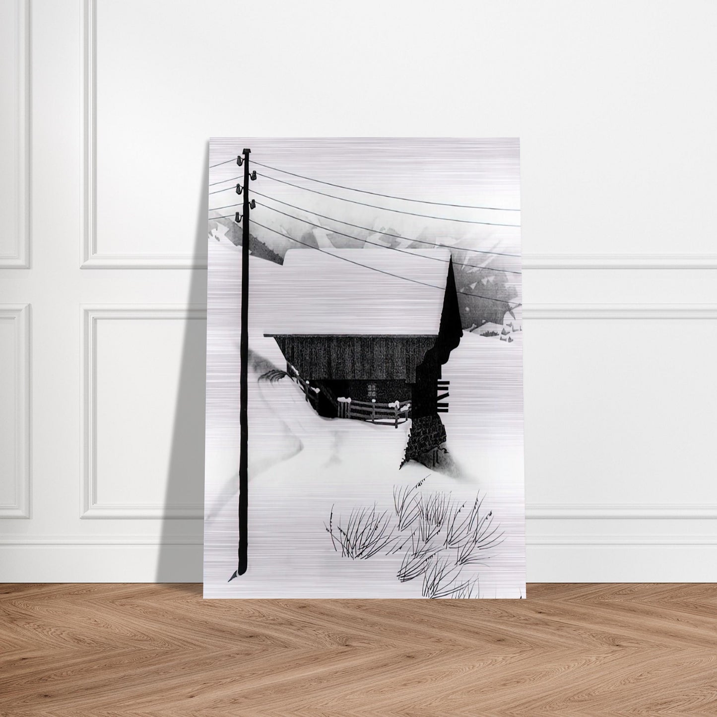 SNOW - MC Escher Brushed Aluminum Print - 70x100 cm / 28x40 inches | MC Escher Aluminum Print | MC Escher Prints