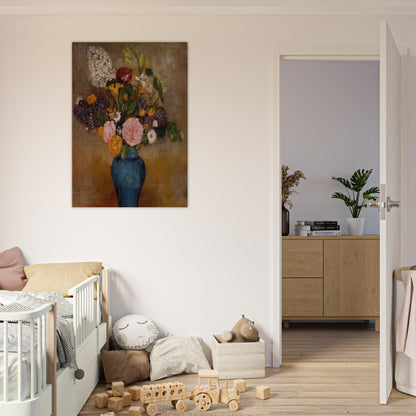 VASE OF FLOWERS 10 - Odilon Redon Brushed Aluminum Print - 70x100 cm / 28x40 inches | Odilon Redon Aluminum Print | Odilon Redon Prints