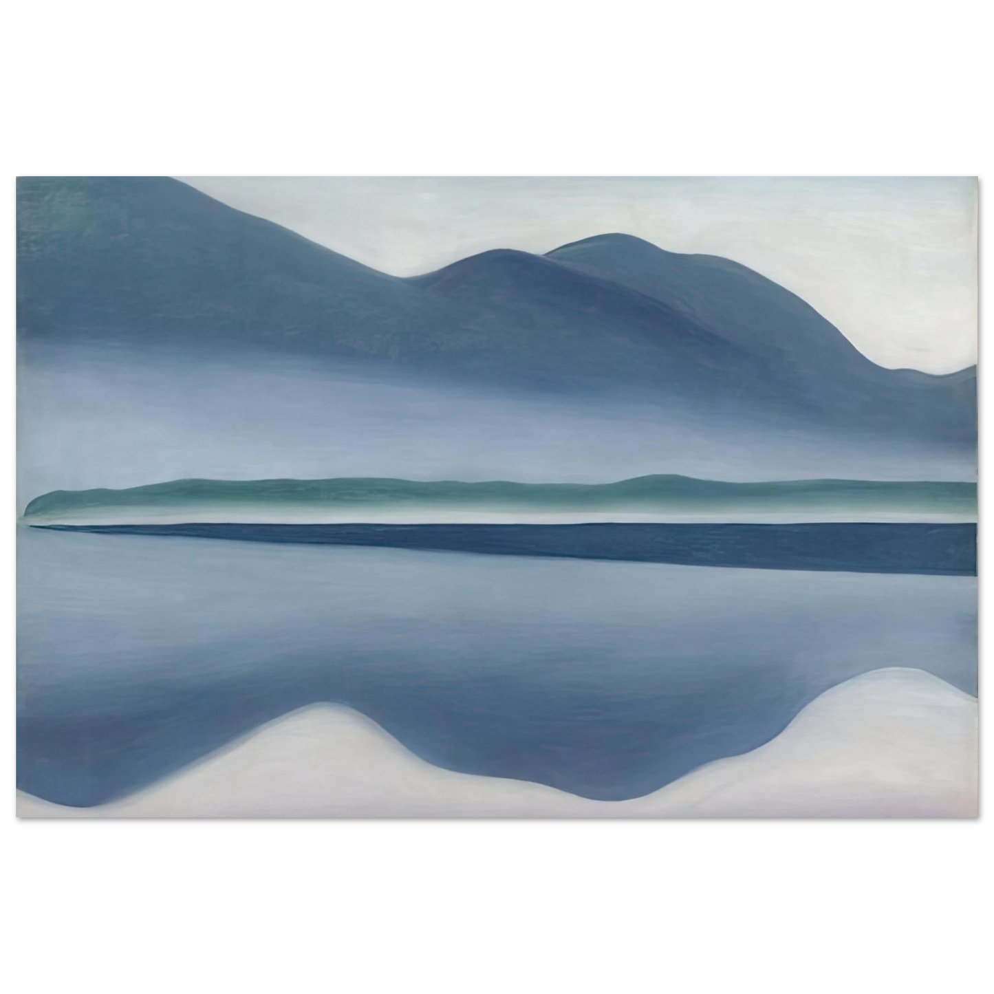 Georgia O'Keeffe - Lake George  formerly Reflection Seascape  Fine Art Poster
