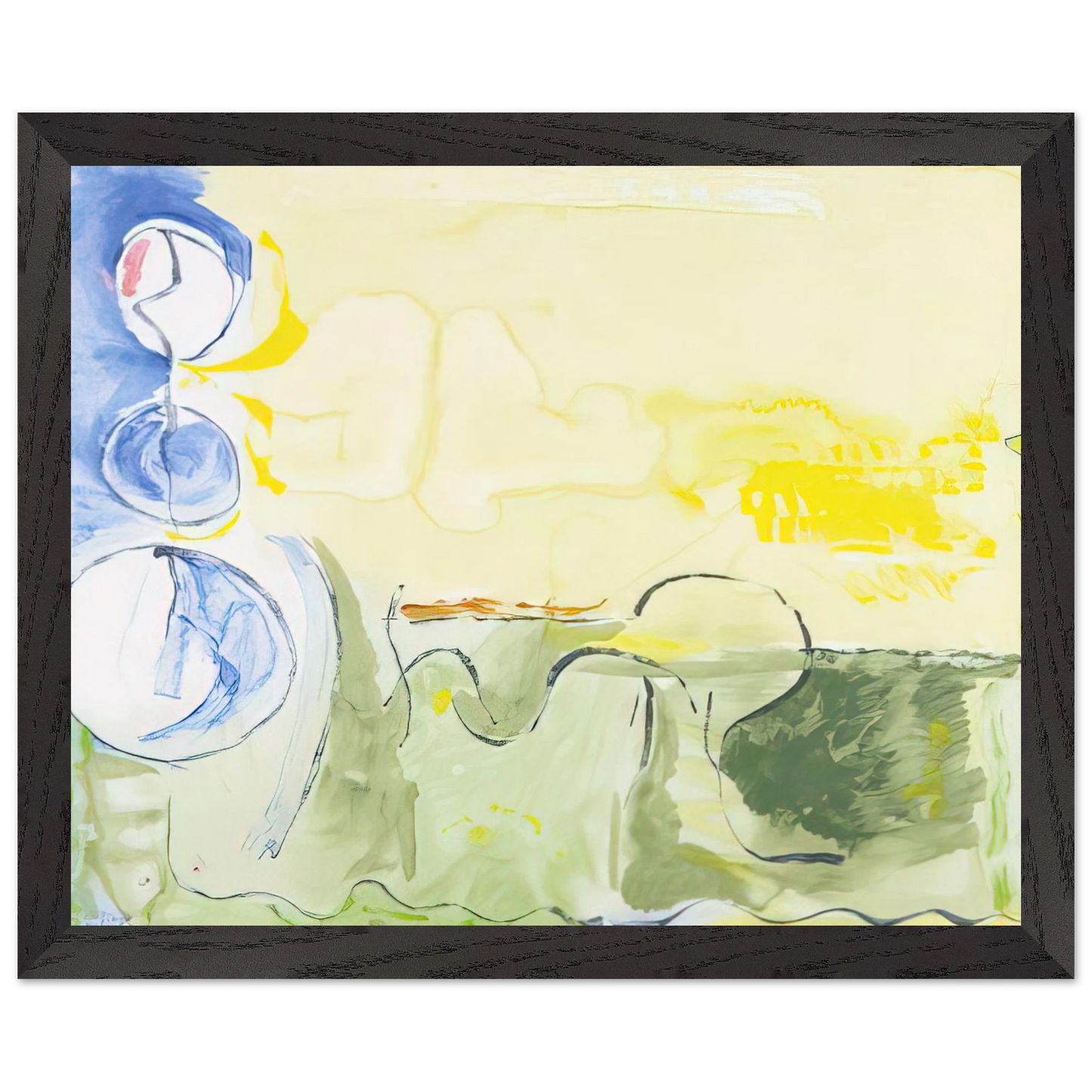 Helen Frankenthaler - Flotilla - 2006 Wall art - 40x60 cm / 16x24 inches - Premium Wooden Framed Poster With Fine Art Paper-canvas - White frame