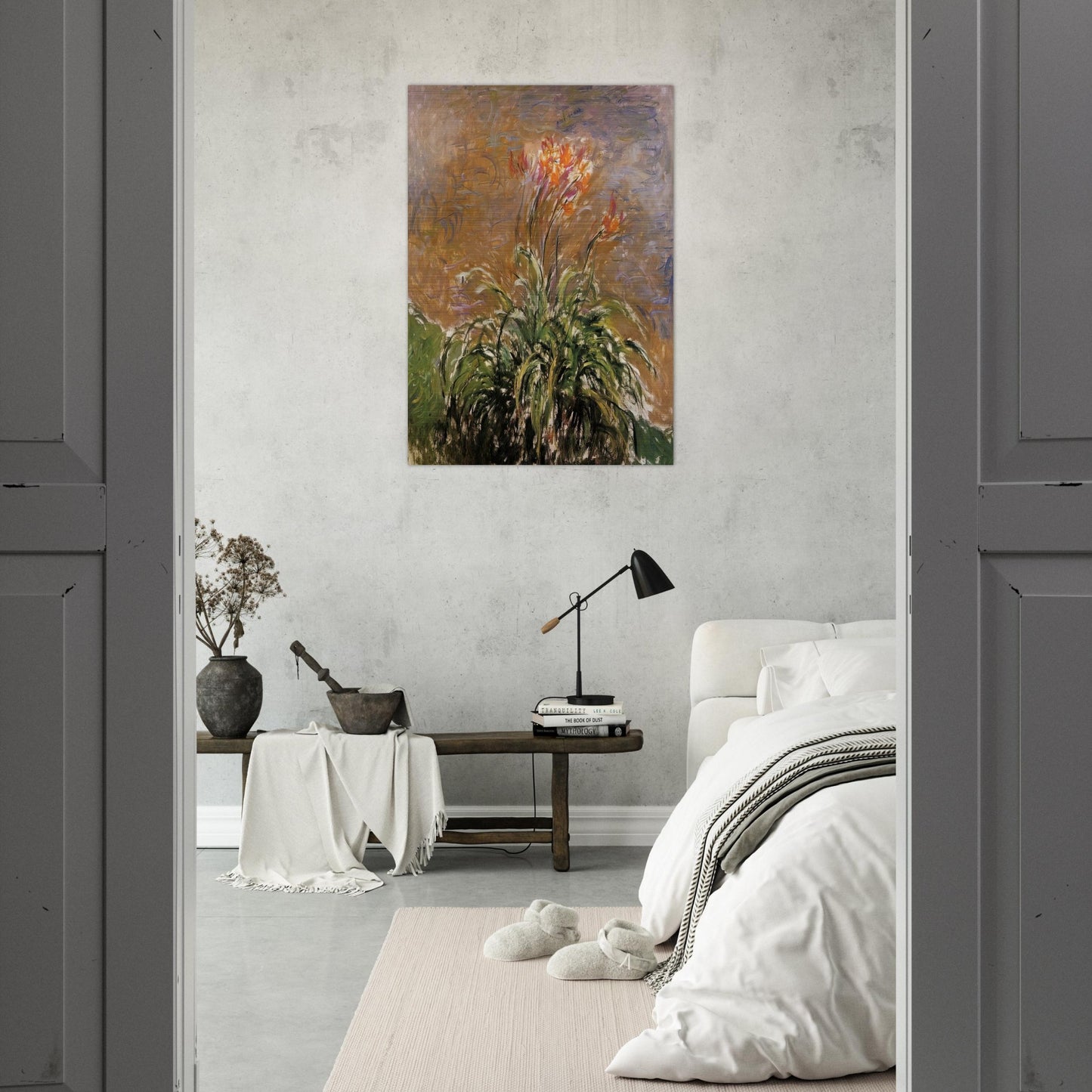 Hamerocallis - claude monet Brushed Aluminum Print - 70x100 cm / 28x40 inches | claude monet Aluminum Print | claude monet Prints