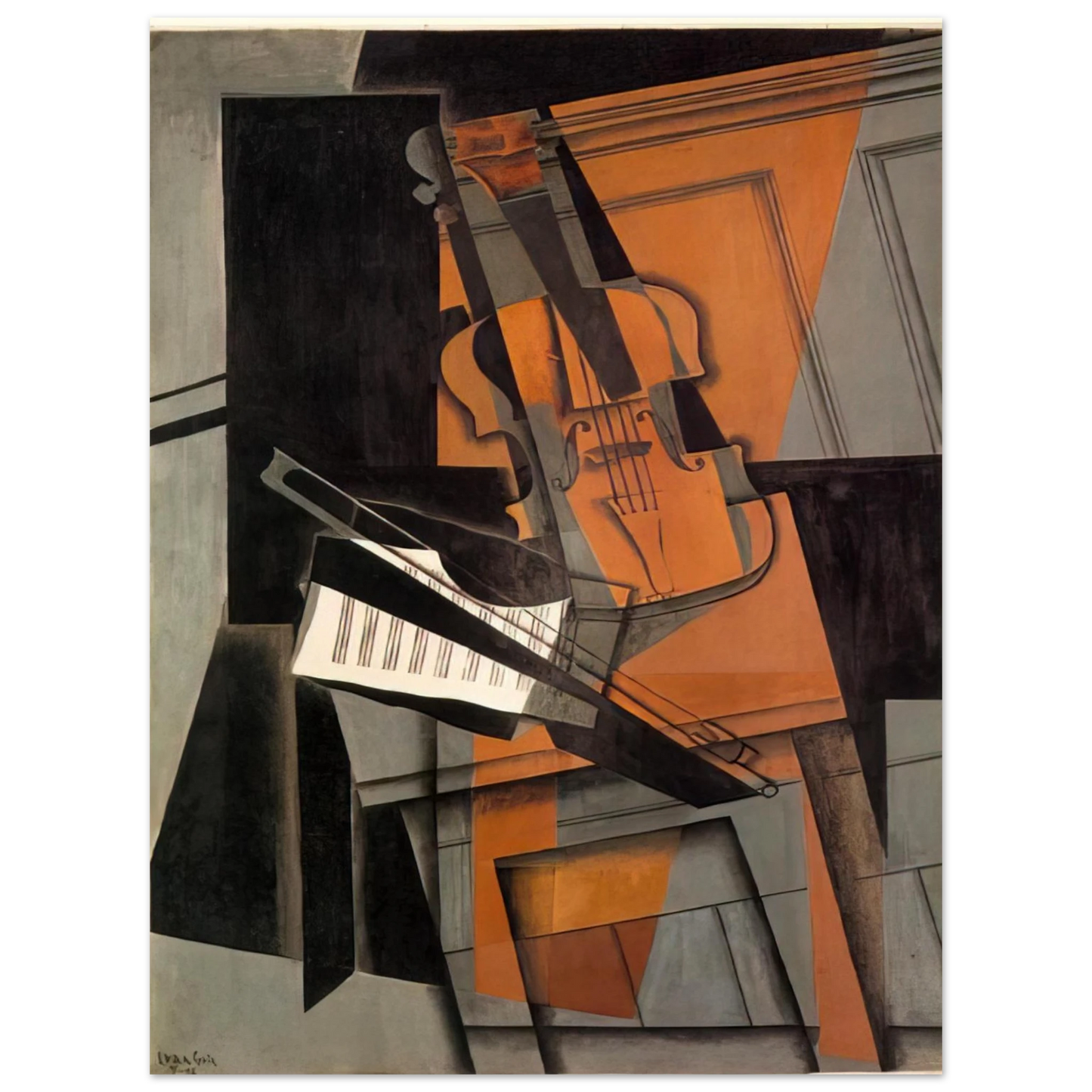 Juan Gris - THE VIOLIN 1916  75x100 cm / 30x40inches Fine Art Poster
