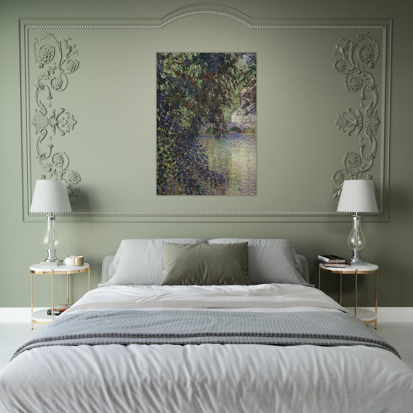 Watermill at Limetz - claude monet Brushed Aluminum Print - 70x100 cm / 28x40 inches | claude monet Aluminum Print | claude monet Prints