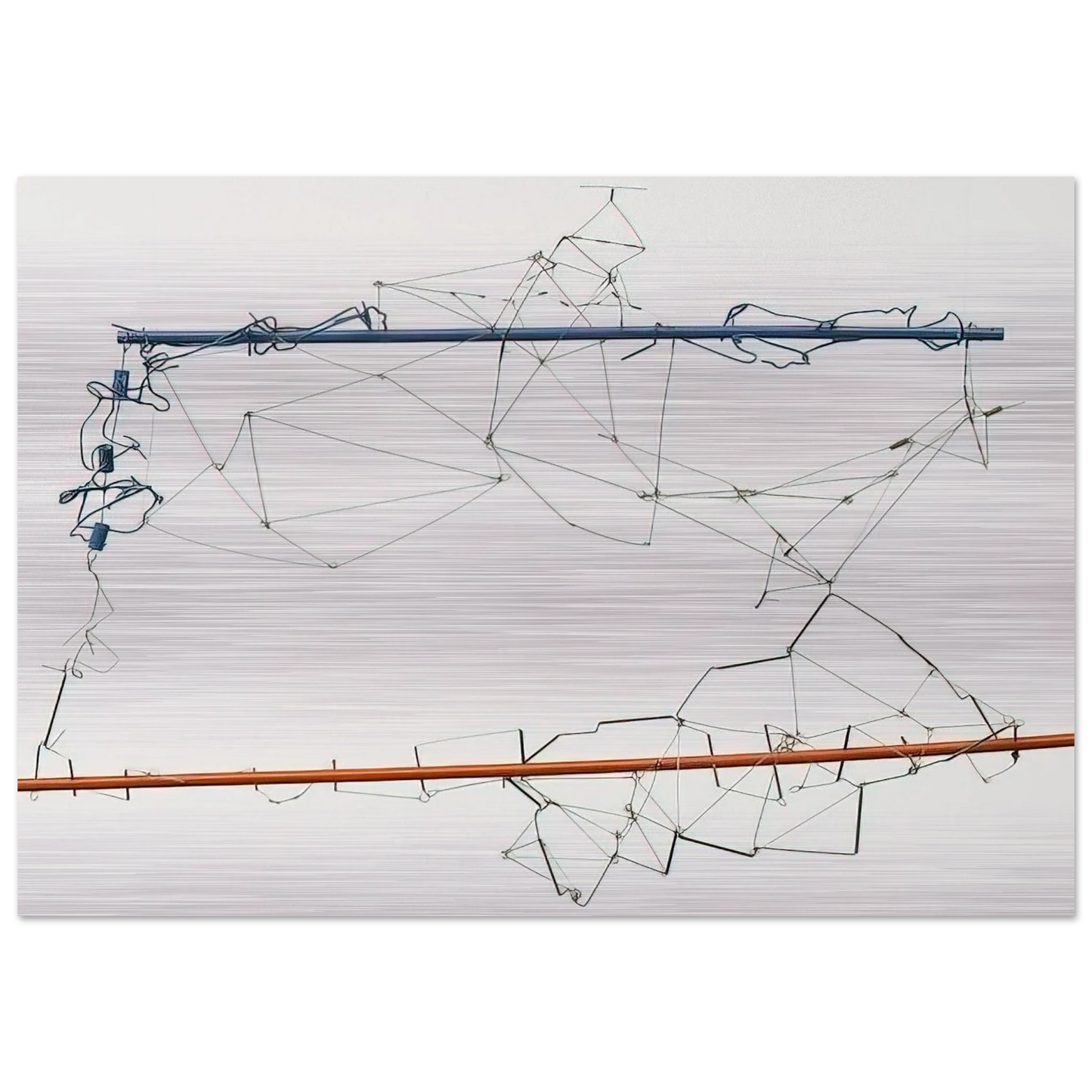 Drawing without Paper 8425 and 8426 - 1984 - Gego Brushed Aluminum Print - 70x100 cm / 28x40 inches | Gego Aluminum Print | Gego Prints