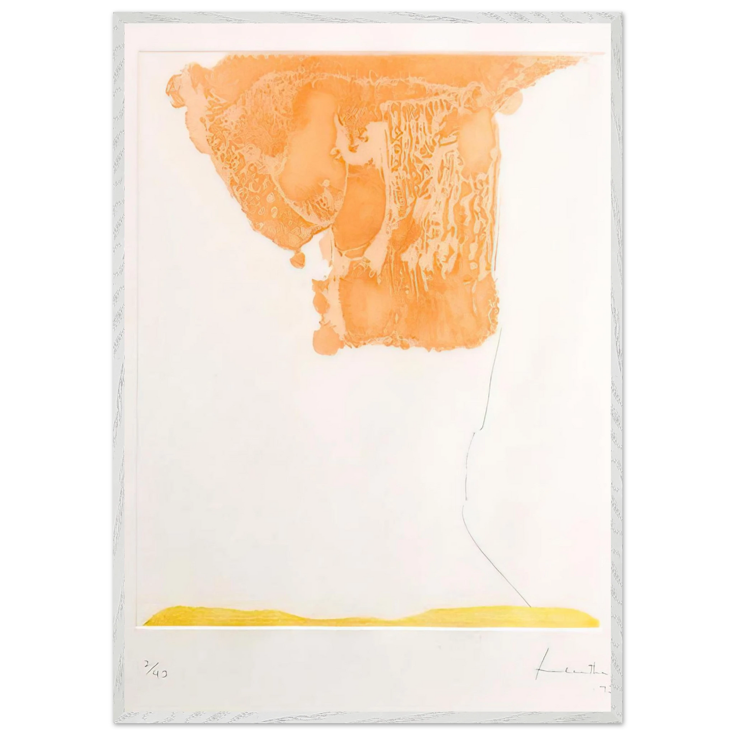 Helen Frankenthaler - Pranzo Italiano - 1973 Wall art - 30x45 cm / 12x18 inches - Premium Wooden Framed Poster With Fine Art Paper-canvas - Black frame