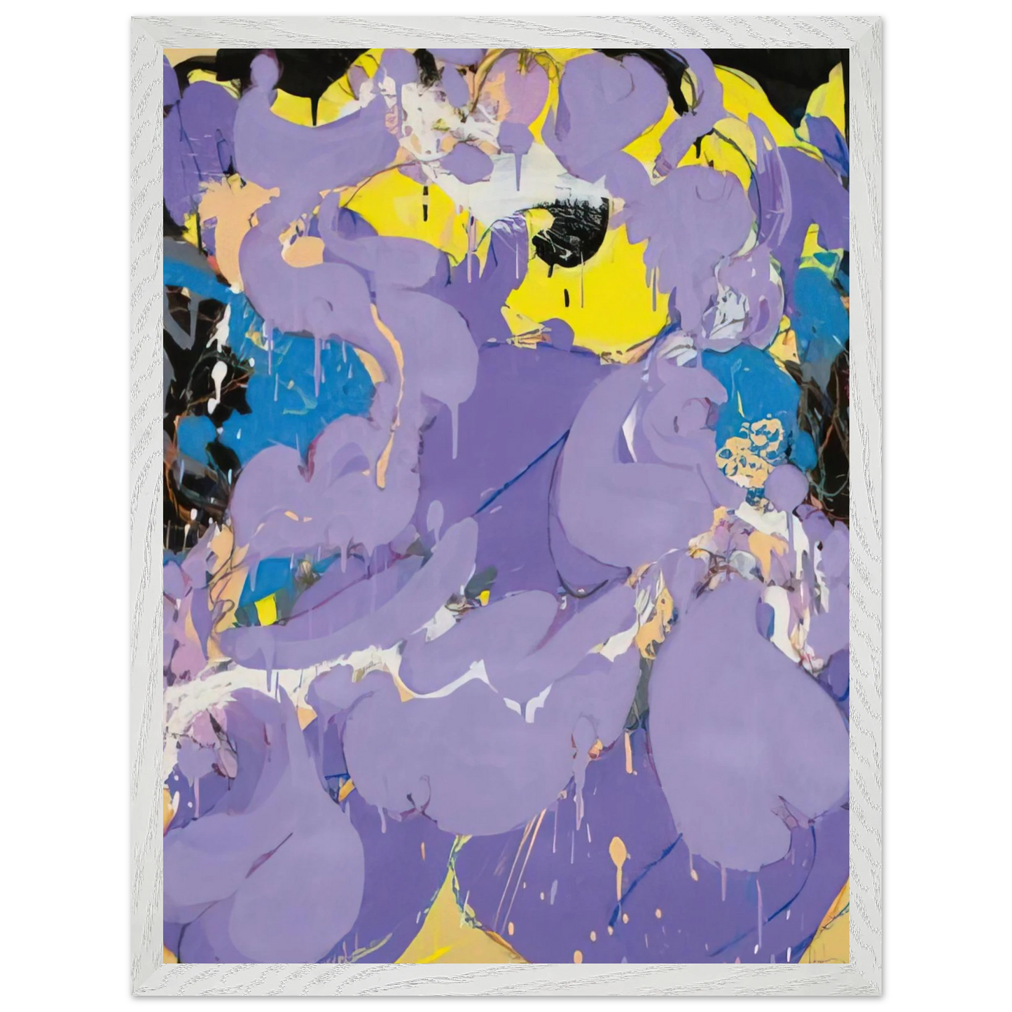 Helen Frankenthaler - Untitled - 1978 Wall art - 70x100 cm / 28x40 inches - Premium Wooden Framed Poster With Fine Art Paper-canvas - Black frame