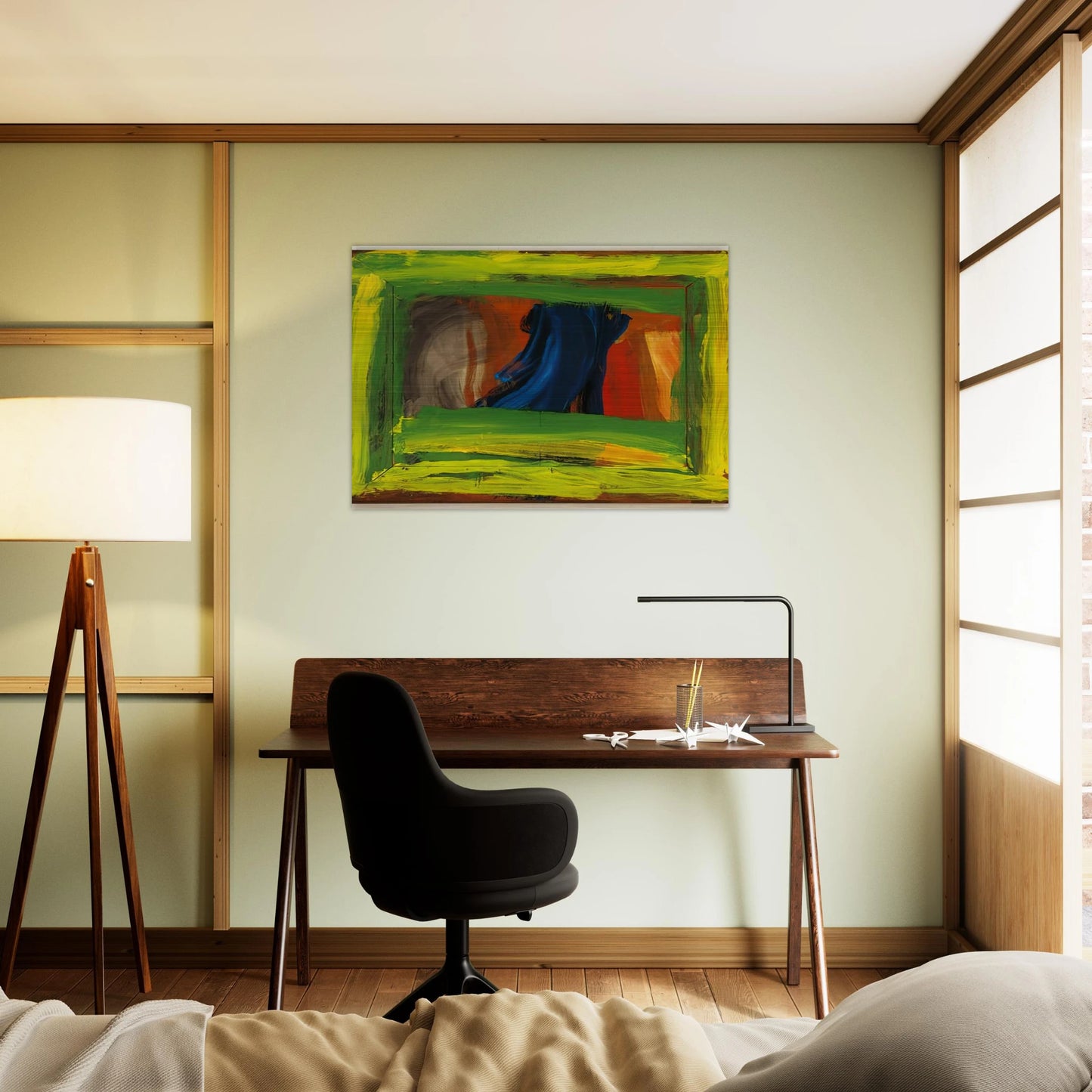 Night and Day - 1999 - Howard Hodgkin Brushed Aluminum Print - 70x100 cm / 28x40 inches | Howard Hodgkin Aluminum Print | Howard Hodgkin Prints