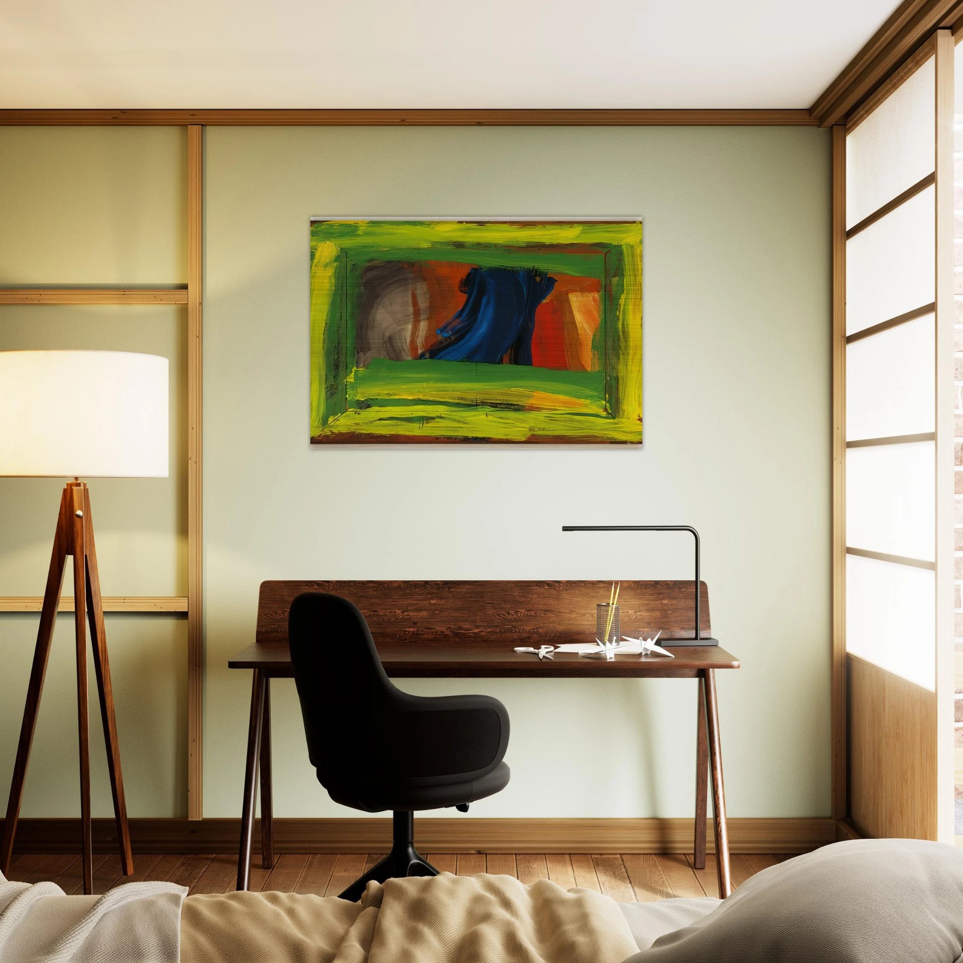Night and Day - 1999 - Howard Hodgkin Brushed Aluminum Print - 70x100 cm / 28x40 inches | Howard Hodgkin Aluminum Print | Howard Hodgkin Prints