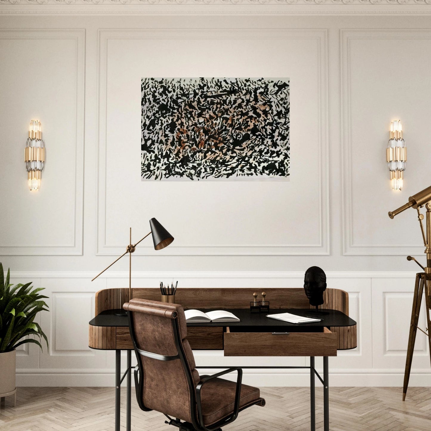 UNTITLED 1979 - Henri Michaux Brushed Aluminum Print - 70x100 cm / 28x40 inches | Henri Michaux Aluminum Print | Henri Michaux Prints