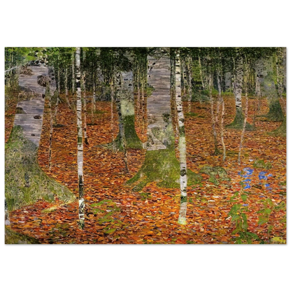 FARMHOUSE WITH BIRCH TREES 1903 - Gustav Klimt Brushed Aluminum Print - 70x100 cm / 28x40 inches | Gustav Klimt Aluminum Print | Gustav Klimt Prints