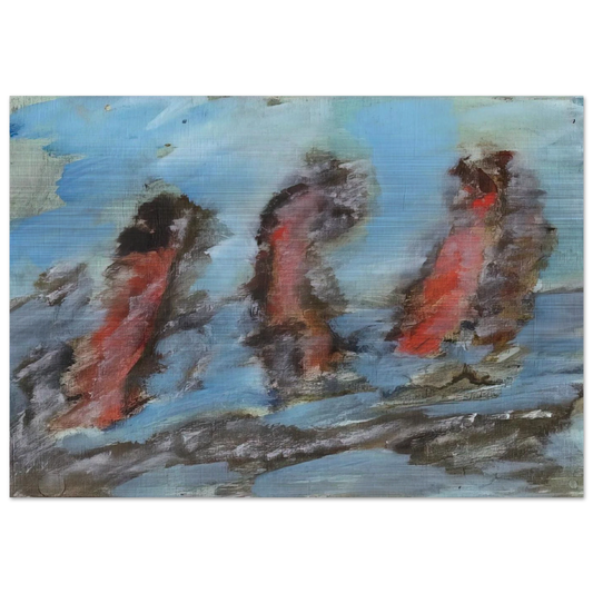 UNTITLED KC 505 1984 - Henri Michaux Brushed Aluminum Print - 70x100 cm / 28x40 inches | Henri Michaux Aluminum Print | Henri Michaux Prints