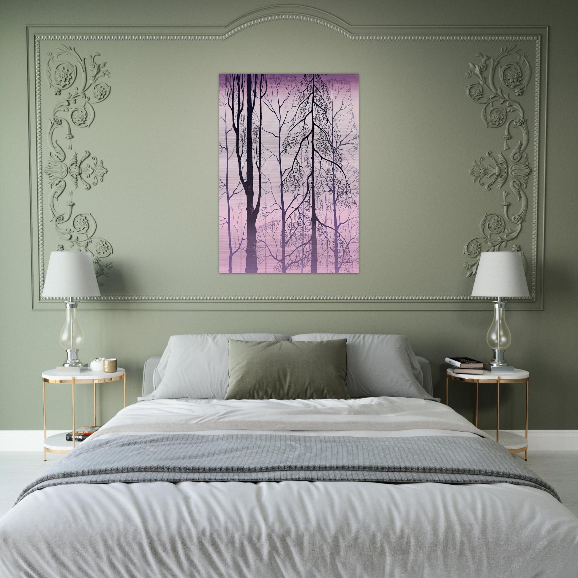 Winter woods - Eyvind Earle Brushed Aluminum Print - 70x100 cm / 28x40 inches | Eyvind Earle Aluminum Print | Eyvind Earle Prints