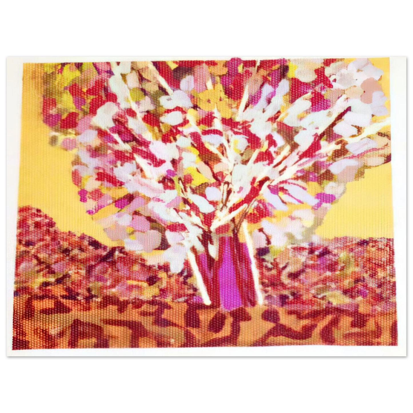 Ronnie Landfield - Utah, the Pregnant Tree - 1975  75x100 cm / 30x40inches Fine Art Poster